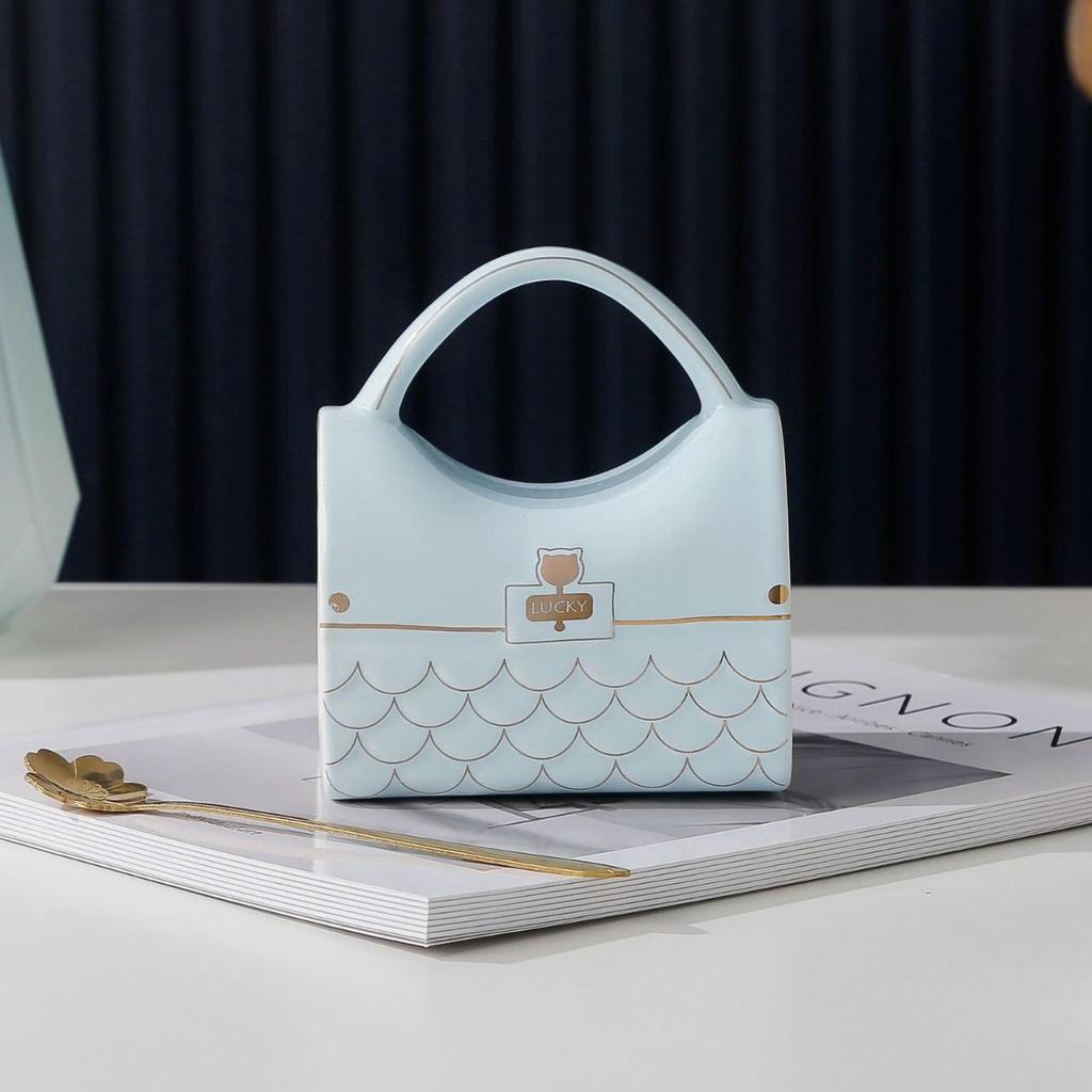 Elegant Ceramic Mug Set: Unique Handbag Design for Office or Home Use