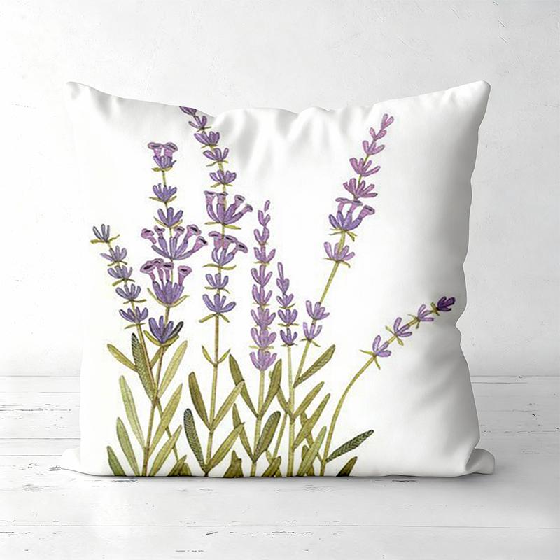 Lavender Patterned Cushions Decorative for Home Polyester pillowcase, sofa decorative cushion cov Headboard Pillow