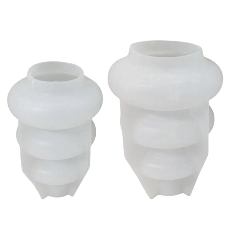 Handcraft Silicone Vase Maker Unique Wedding and Party Decoration Making Mould Round Floral Containers Making Mold