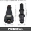Car Fuel Line Hose Quick Release Connector Kit Straight 1/2" 12.61mm SAE to 1/2" 12mm Disconnect Hose Plastic Gray