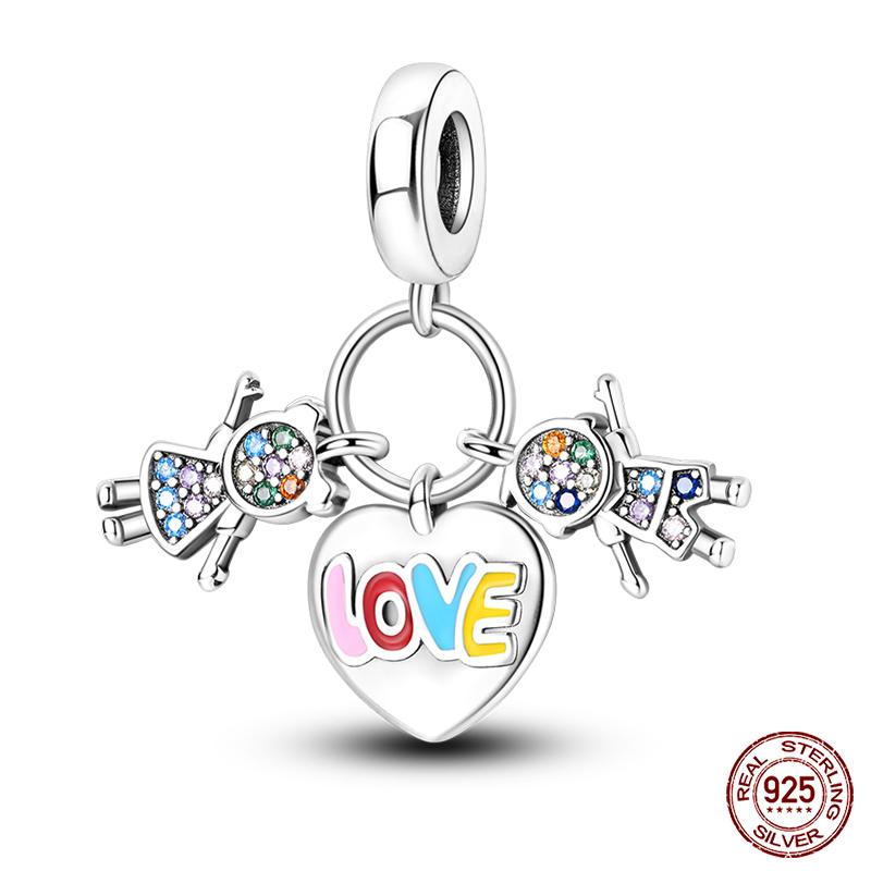 New In Real Copper Boys And Girls Bicycle Charms Beads Fit Qikaola Original Bracelets Fine Diy Jewelry Making