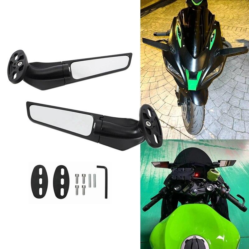 Nastavitelné otočné zpětné zrcátko s upraveným větrným křídlem pro motocykl Suzuki GSXR 1000 750 600 GSX650F GSX-R Honda CBR600RR R25