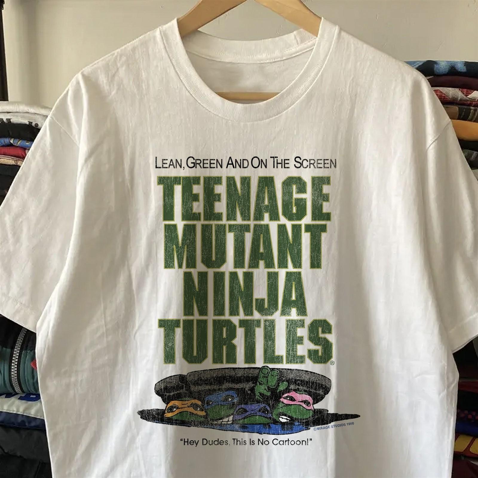 90s Teenage Mutant Ninja Turtles Movie Promo T-Shirt White XXL XL