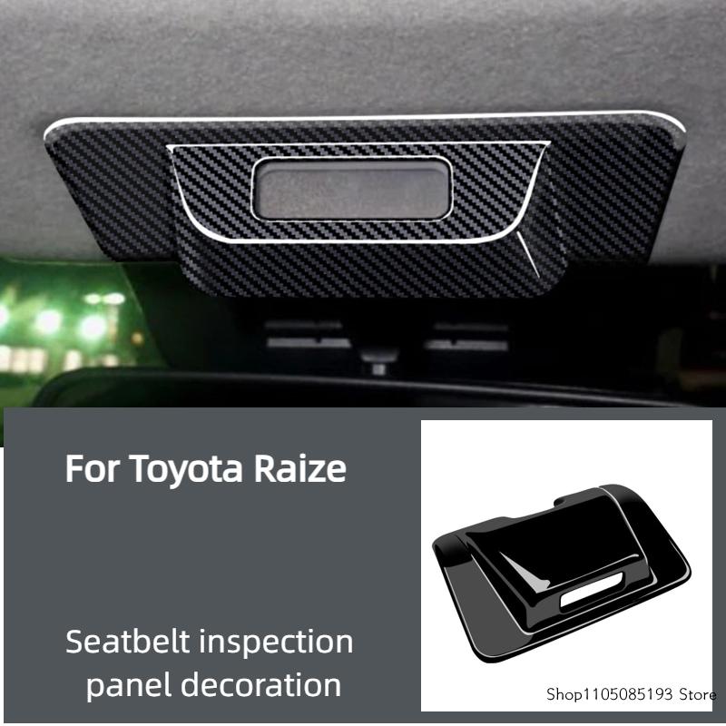 For Toyota Raize Interior Modification Safety Belt Check Panel Decorative Bright Frame Sticker