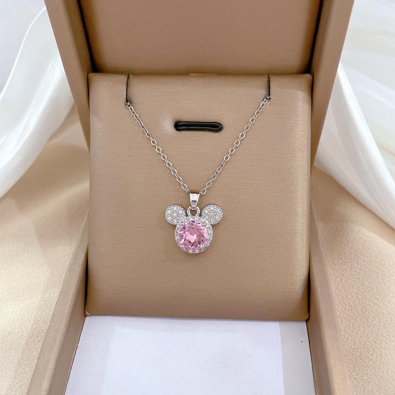 Micro-Sertissage Tempérament Luxe Léger Plein de Diamants Or Véritable Exquis Micro-Sertissage Collier Chaîne Clavicule Tendance Mode Féminine