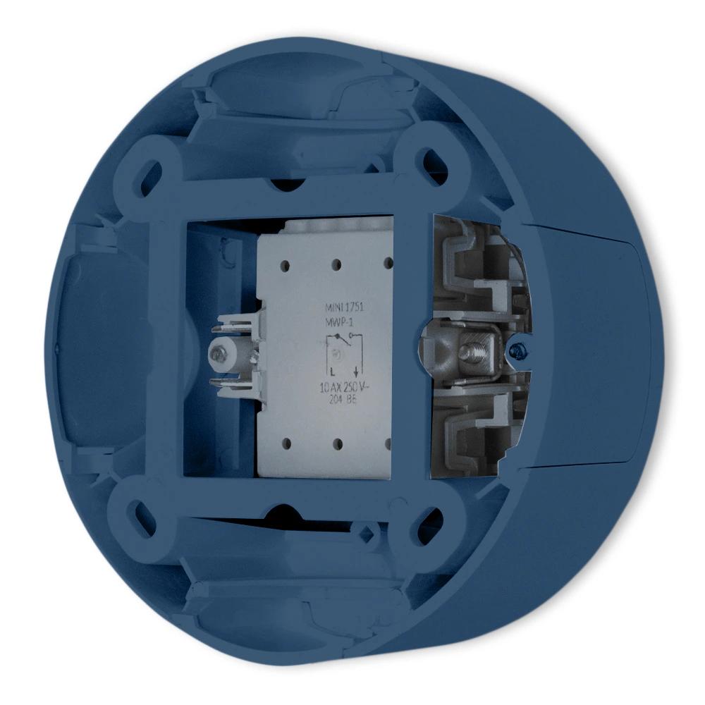 Single round surface-mounted box icon and mini, navy blue, 64PUO-1