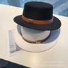 Spring and Autumn New Flat Top Woolen Hat Female British Fashion Celebrity Versatile Short Top Hat Stage Performance Jazz Hat Men