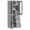 VidaXL Buffet haut Sonoma gris 69,5x34x180 cm Bois d'ingénierie 3198583