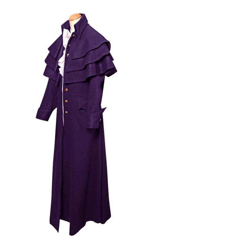 Medieval Retro Mens Steampunk Trench Coat Gothic Jacket Costume Cosplay