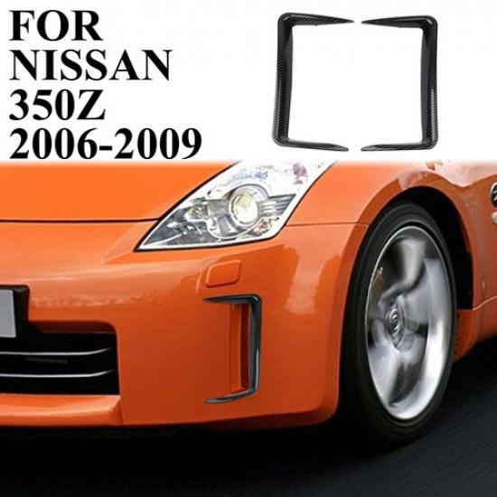 Frontstoßstange im Carbonfaser-Stil Nebelscheinwerfer-Lampenverkleidung für Nissan 350Z