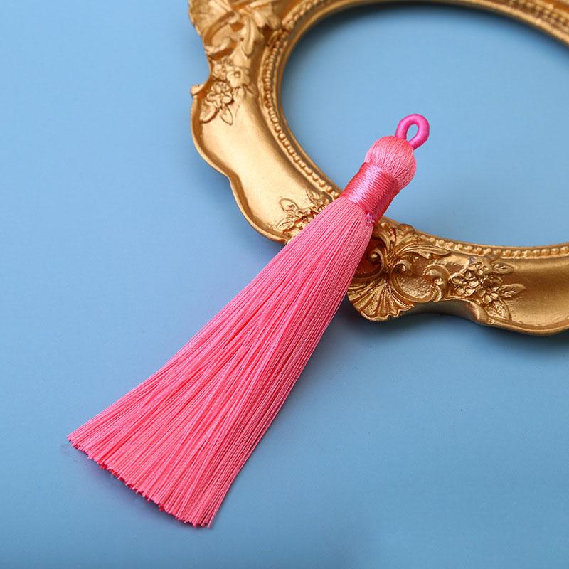 10pcs 8cm Ice Silk Tassel Charms Brush Pendant Crafts For Diy Jewelry Making Accessories Handmade Bracelet Earring Decor Crafts