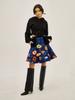 Greedius Blue Melting Flower Mermaid Mini-Skirt