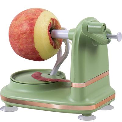 LMETJMA Multifunktions-Apfelschäler, rotierender Apfel-Birnenschäler, Edelstahl-Apfel-Mango-Kartoffelschäler mit Saugfuß JT185