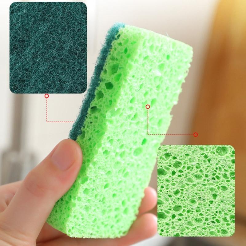 Non-Scratch Cleaning Scrub Sponges Scrubbing Dish Sponge for Washing Kitchen Dishes Bathroom Dishwashing Sponges 2pcs