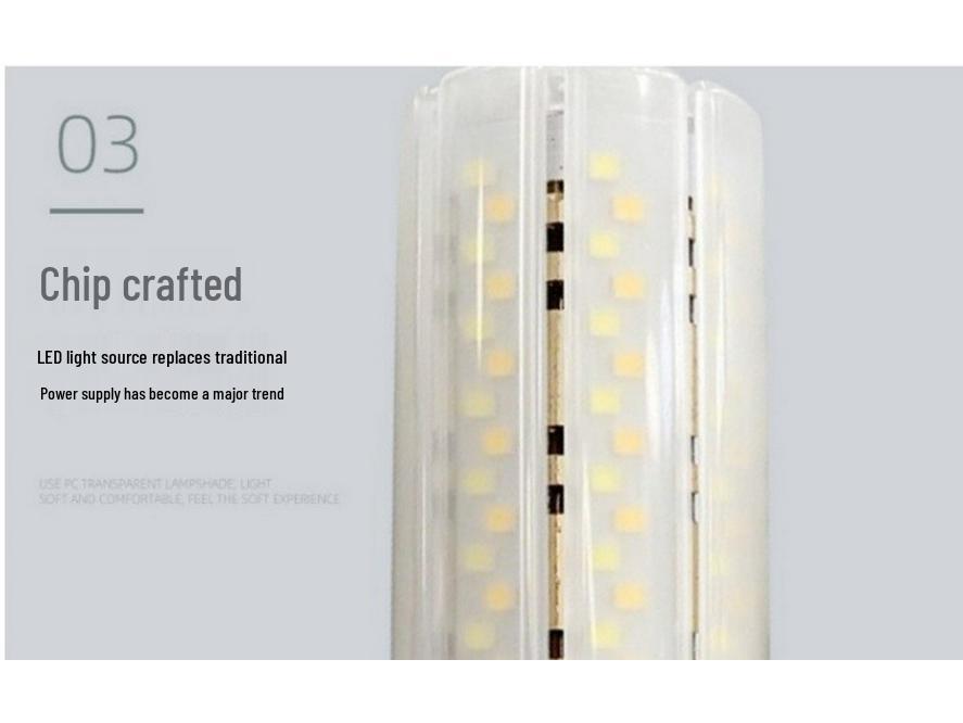 Oulanwei LED Corn Bulb E14/E27 Base Energy-Saving Bright Chandelier Lamp with Three-Color Change