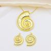 Ocean Wind Starfish Conch Copper Plated Real Gold Pendant Pendant Necklace Accessories
