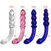 Analplugs aus Glas, Zugperlen, 3 Perlen, 3 cm, 190 g, Analtraining, Masturbatoren, 3 Farben, geeigneter Biegebogen, gebogene Klinge, Sexspielzeug für Erwachsene