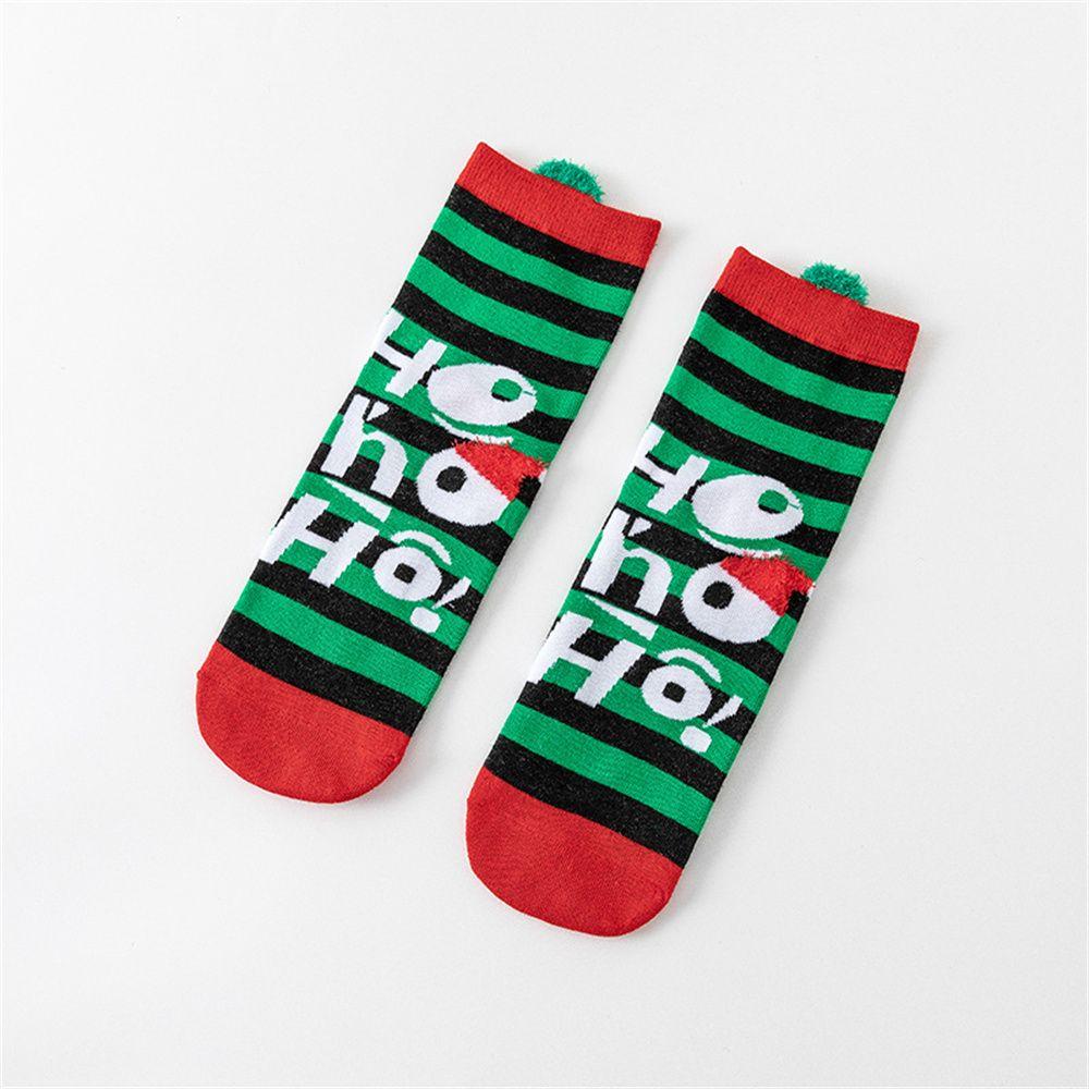 Snowflake Xmas Tree Autumn Winter Women Men Cotton Christmas Socks Happy Socks Long Sock