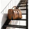 Monogrammed Leather Duffle Bag On Wheels | Genuine Leather Weekender Bag | Leather Holdall | Overnight Bag Men | Gifts For Him