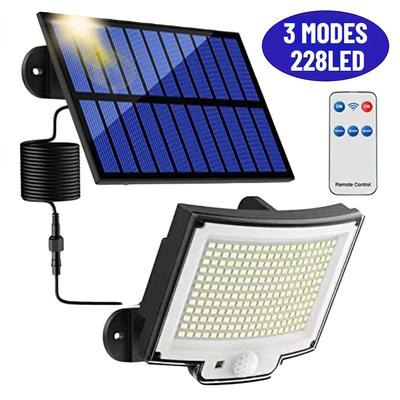 228LED Solar Light Street Wall Lamp Waterproof Outdoor Sunlight PIR Motion Sensor Solar Lamp Fence Street Garden Decoration