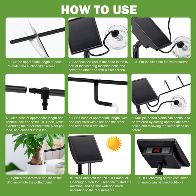 Su Kıtlığı Alarmı ve Enerji Tasarrufu Sağlayan Güneş Paneli ile Damlama Sulama (Dış Mekan İçin)