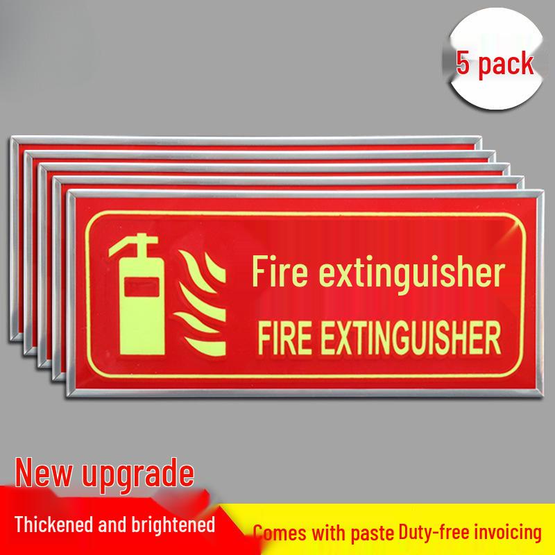 Glow-in-the-Dark Fire Exit Safety Sticker - No Electricity Needed for Stairwell Evacuation