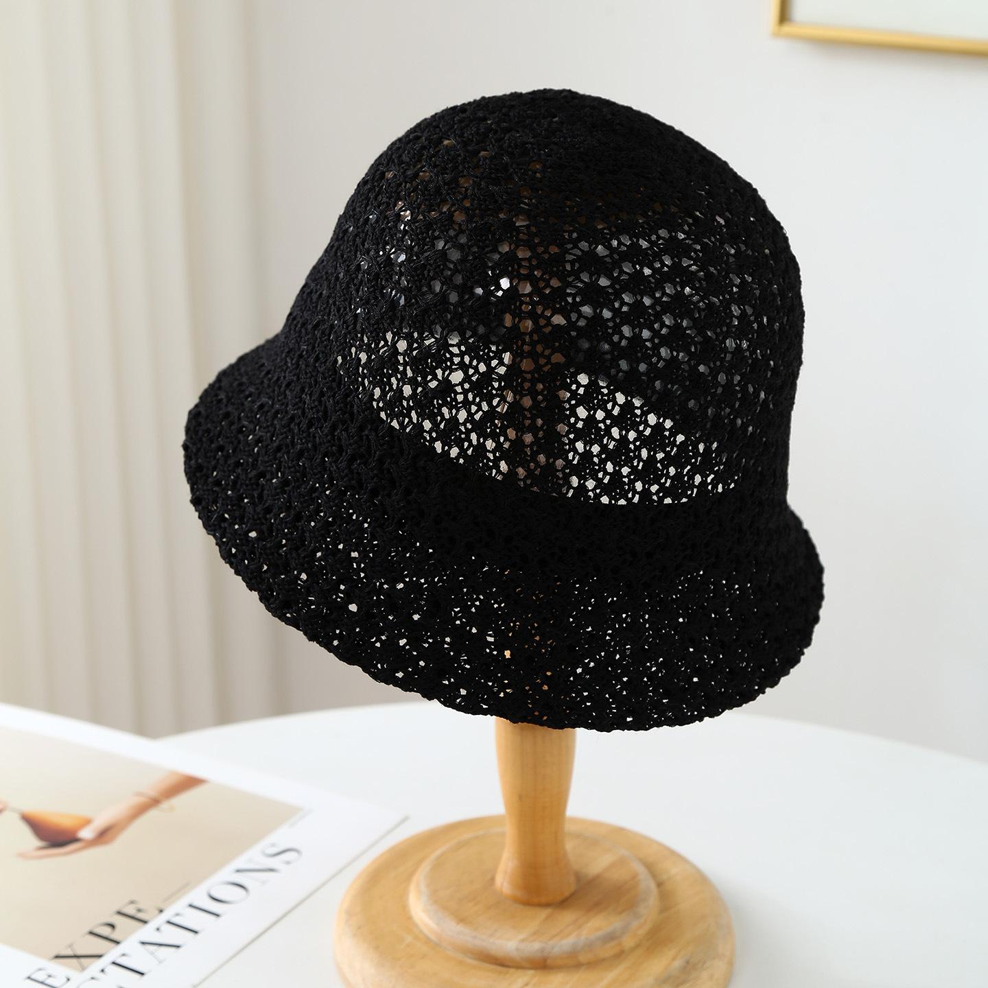 

fisherman hat, solid color classic bucket hat, windproof spring, summer, and autumn, adult women s hat 56-58cm чорний