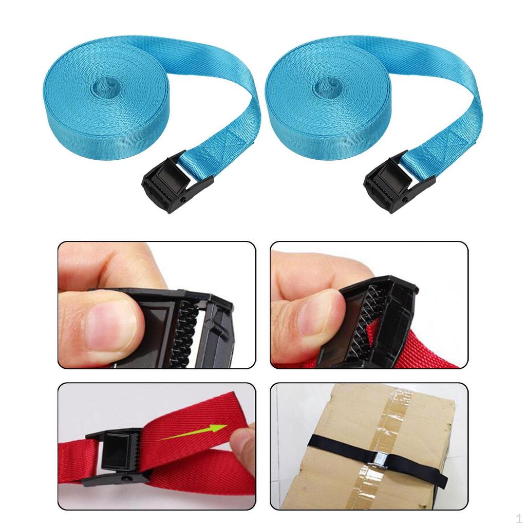 2 Adjustable Luggage Straps for Car Roof Rack, Snowboard, Moving