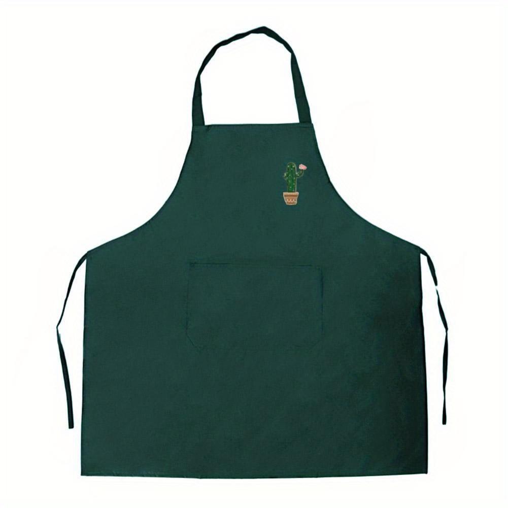 1pcs Kitchen Oil Resistant Apron Cute Cactus Household Aprons Women Men Waterproof Gardening Baking Apron Kitchen Accessories