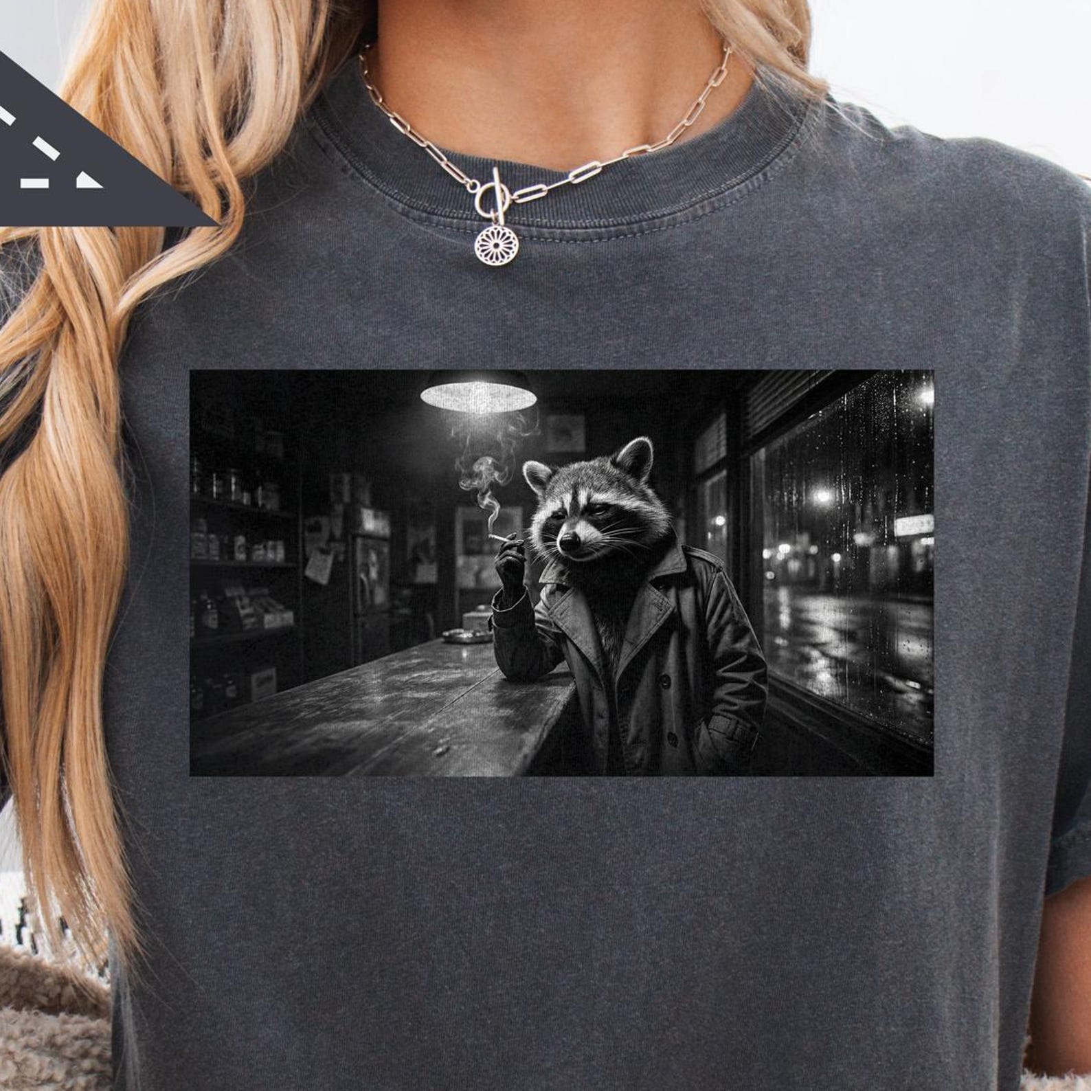 Raccoon Smoking T-Shirt, Vintage 90s Y2K Graphic Tee, Baggy Washed Animal Meme Gift, Ironic Unhinged Shirt 3XL