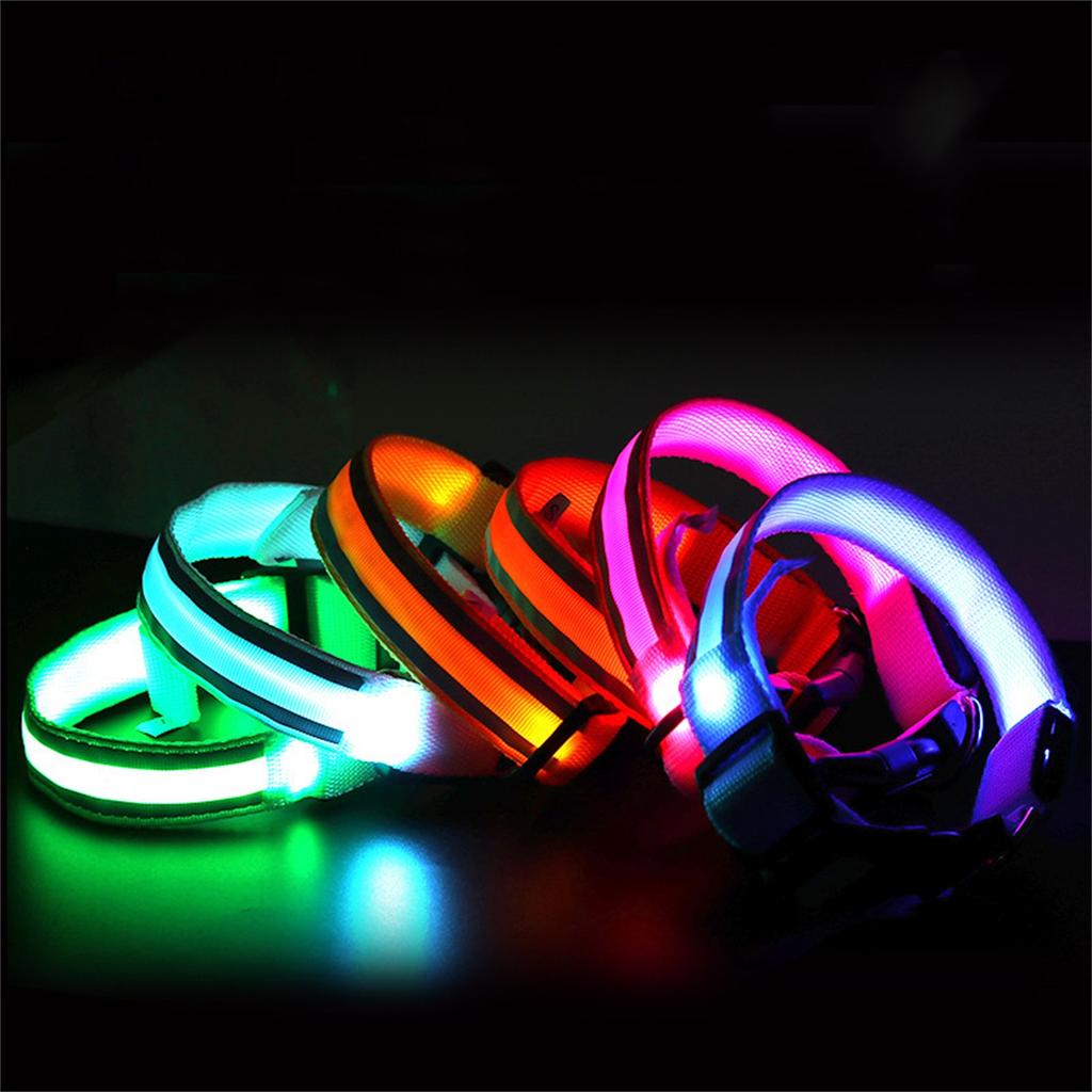 LED Luminous Collar Dog Collar USB Rechargeable Pet Collar Luminous Neck Collar Luminous Dog Collar
