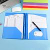 Efficient Organizational Solutions 1/6Pcs File Folder with Prongs Dual Pocket Design Plastic Folders Business Card Holder Letter Size Organizer