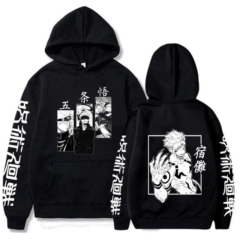 Jiu-jitsu Kaisen com capuz estampado animeHoodie