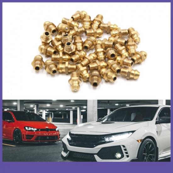 30pcs M6 x 1 Thread Brass Straight Grease Zerk Nipple Fitting Universal