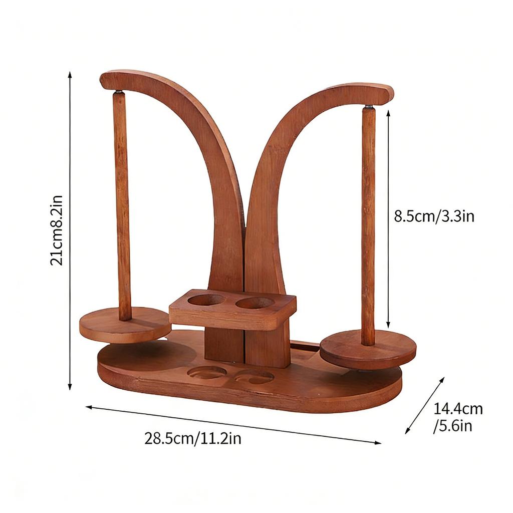 Woodens Yarn Stand With Rotatable Base For Home Knitting Tool Natural Woods