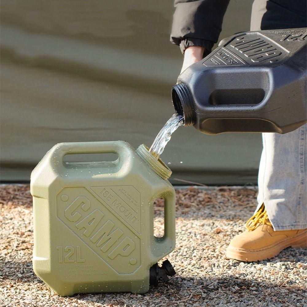 12L Water Storage Container Portable Camping Water Tank Outdoor Drinking Bucket  Travel Supplies