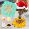 SW Pet Silicone Licking Pad Christmas Tree Flower Shape Cat Dogs Slow Feeder Plate for Pet Sucker Food Training Feeding Mat Bowl