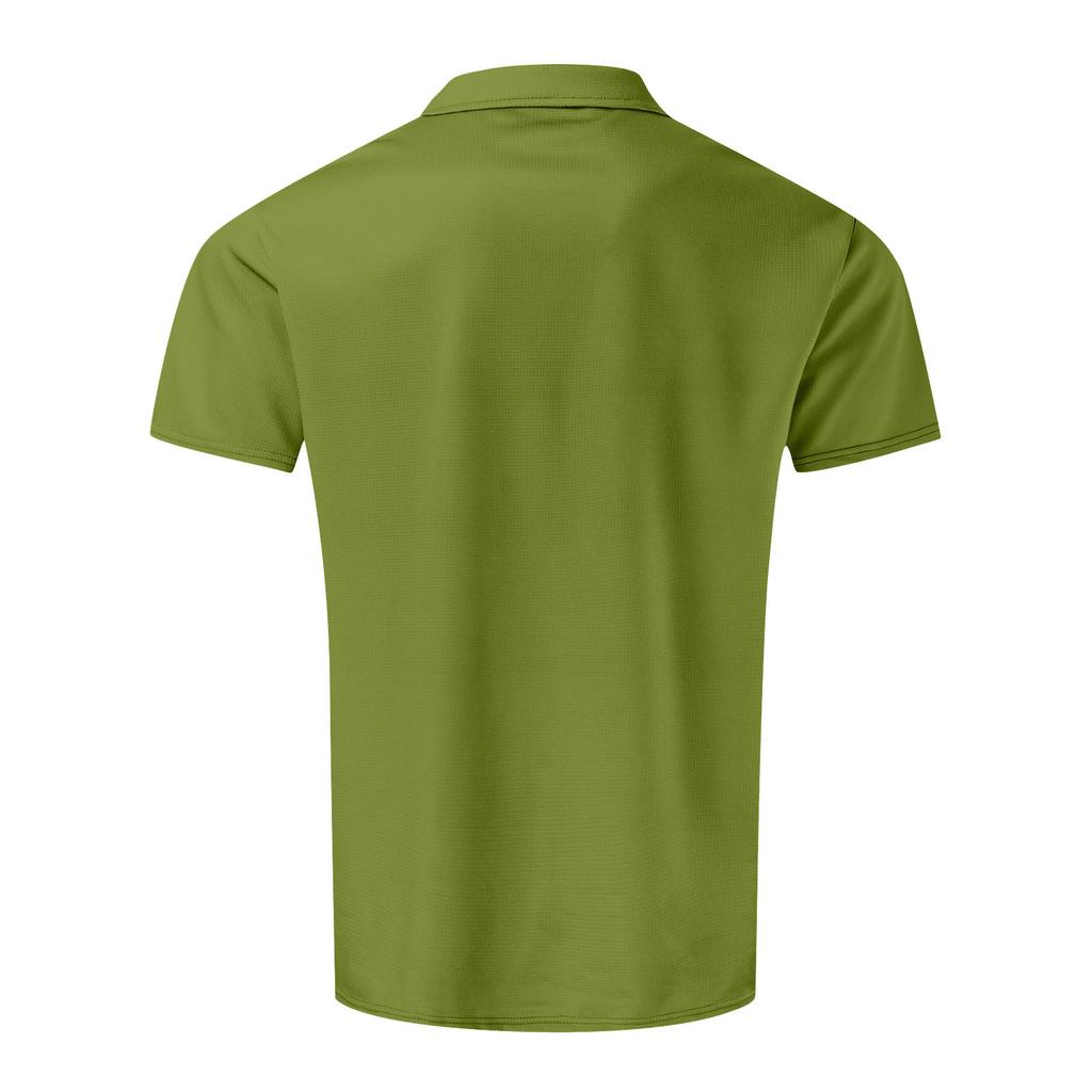 Camisa de Golf para Hombre Casual Deportiva Cuello en V Cuello Acanalado Manga Corta Moda Casual Color Liso Primavera y Verano Corte Regular