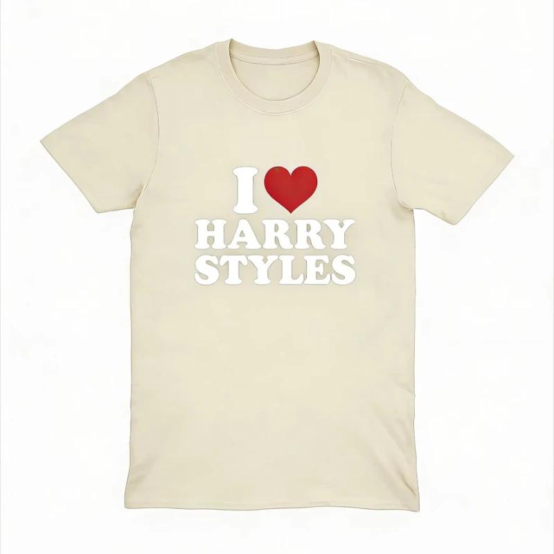 2026 New Love Harry Styles Cotton Shirt Unisex Y2k HighQuality Summer Unisexs ONeck Short Sleeve Graphic Tshirt Fan Gift