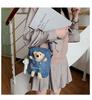 2025 autumn and winter men and women cute cartoon fashion trend clothes bear bag messenger bag shoulder bag square bag small backpack