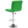 Bar Stool Set 2 Pcs Green Faux Leather