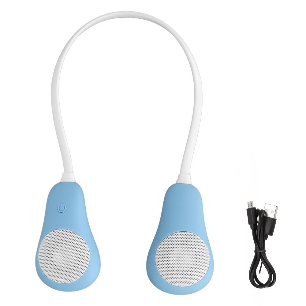

Blue Neckband Bluetooth Speaker Stereo Sound Noise Reduction Wearable Speaker Hands Free Around The Neck Speaker
