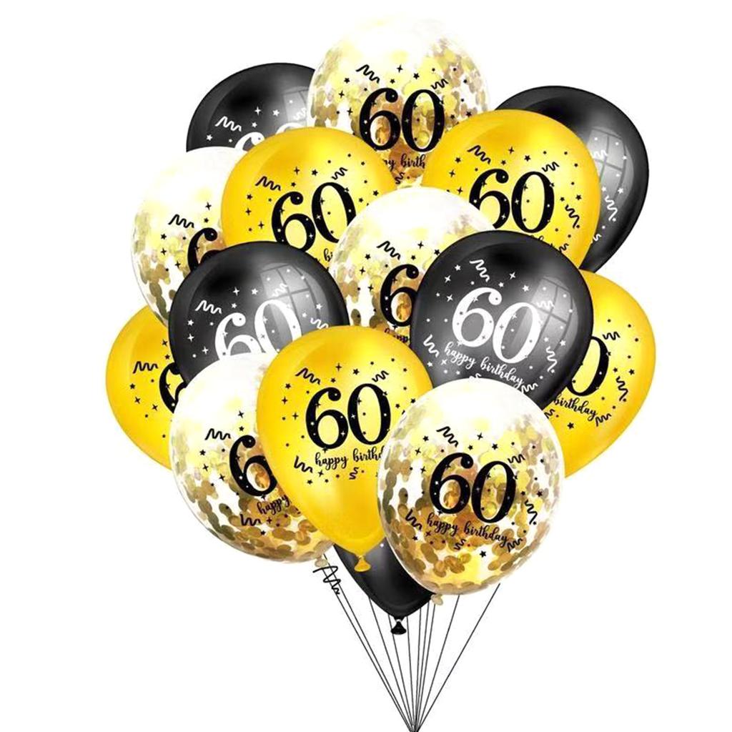 30-80 Old Birthday Background Decor Birthday Banner Hanging Poster Flag 50th 60th 70th Latex Balloon Bunting Garland Anniversary