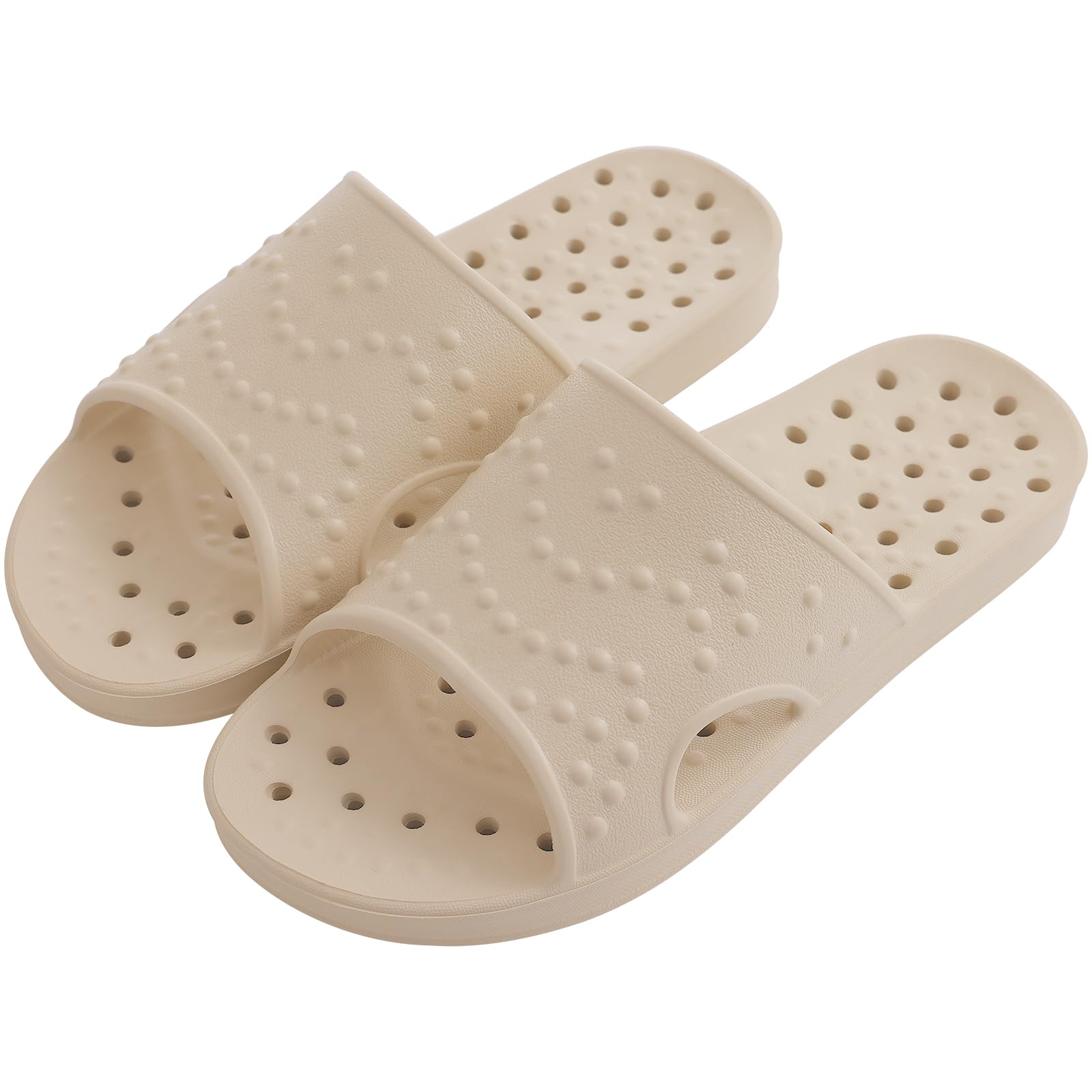 

Модные женские шлепанцы для душа Comwarm, мужские быстросохнущие шлепанцы для бассейна, легкие пляжные сандалии с дренажными отверстиями, с поддержкой свода стопы, домашние тапочки 37-38 легкие хаки