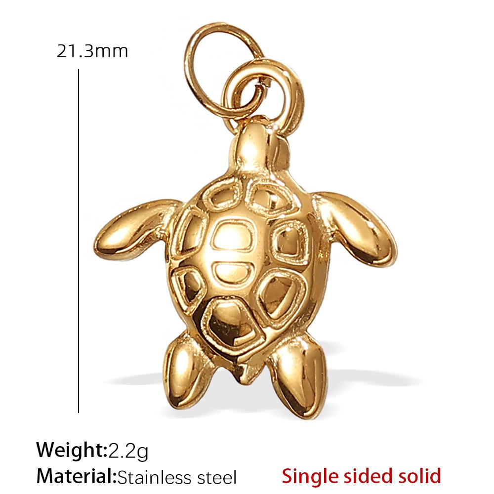Stainless Steel Turtle Starfish Marine Life Pendant Plated Jewelry Accessories Diy Pendant Necklace
