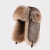 Retro Leather Hat Men's Winter Velvet Thickened Outdoor Ear Protection Hat Imitation Mink Plush Cold-proof Hat Women