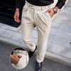 Fashionable Design Business Casual Pants for Men, Spring/summer High-end Straight-leg Commuter Trousers