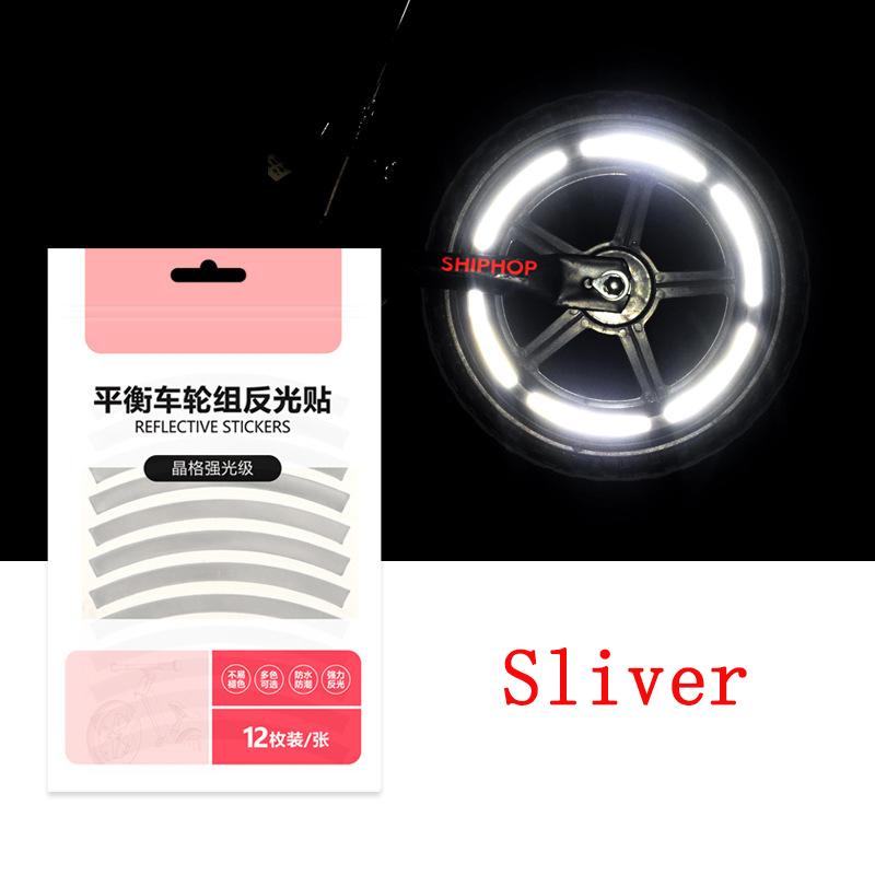 5pcs Kids Bike Wheel Reflective Stickers Bicycle Reflective Tape Strips Balance Bike Accessories