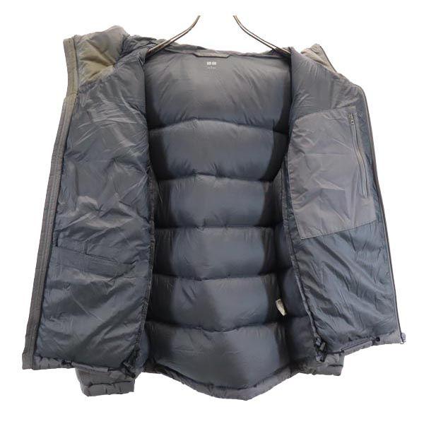 Uniqlo Seamless Down Jacket L Gray Hood Men's Used