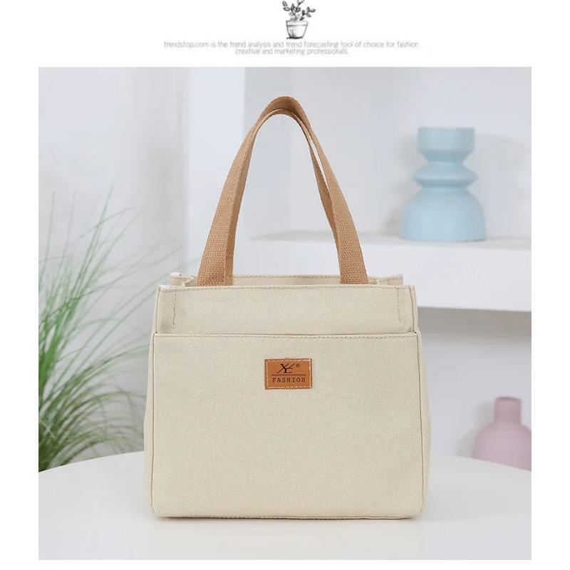 Student Große Kapazität Bento Tasche Lunchbox Tragetasche Einfache Aluminiumfolien-Isoliertasche Arbeit Mit Mittagessen Kleine Handtasche